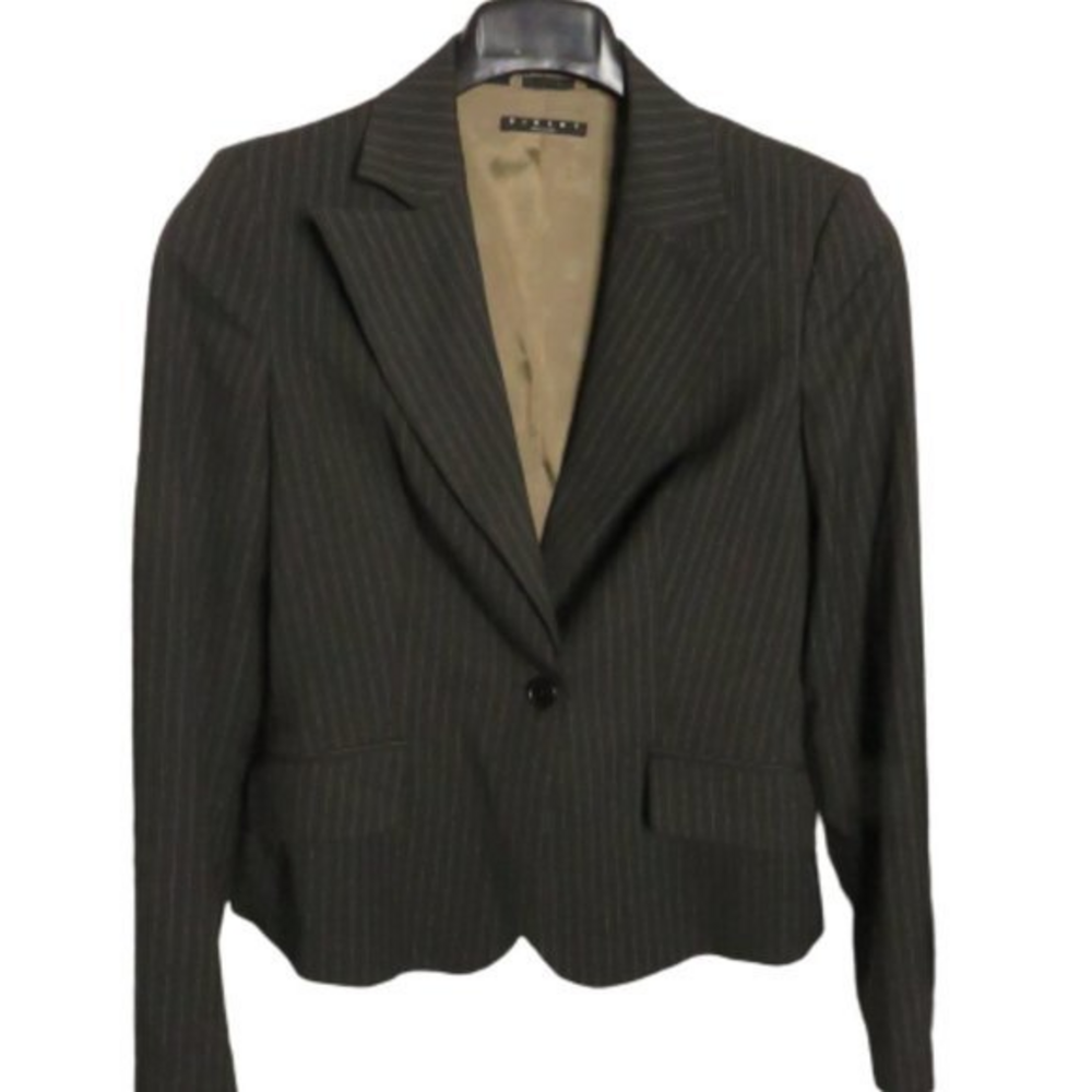 Sisley‎ striped 1 button blazer